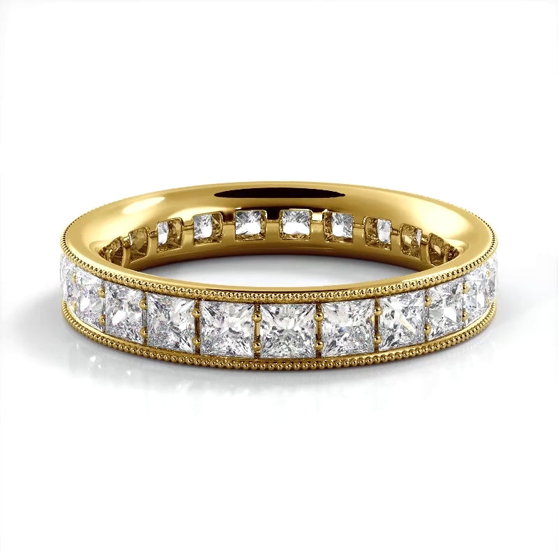 2.09 ct. Princess Diamond Eternity Wedding Band-VIRABYANI
